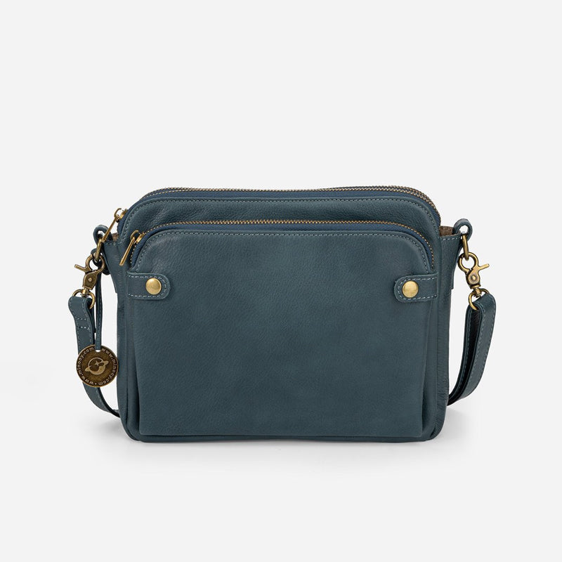 Skanto | Three-layer leather crossover shoulder and clutch bag