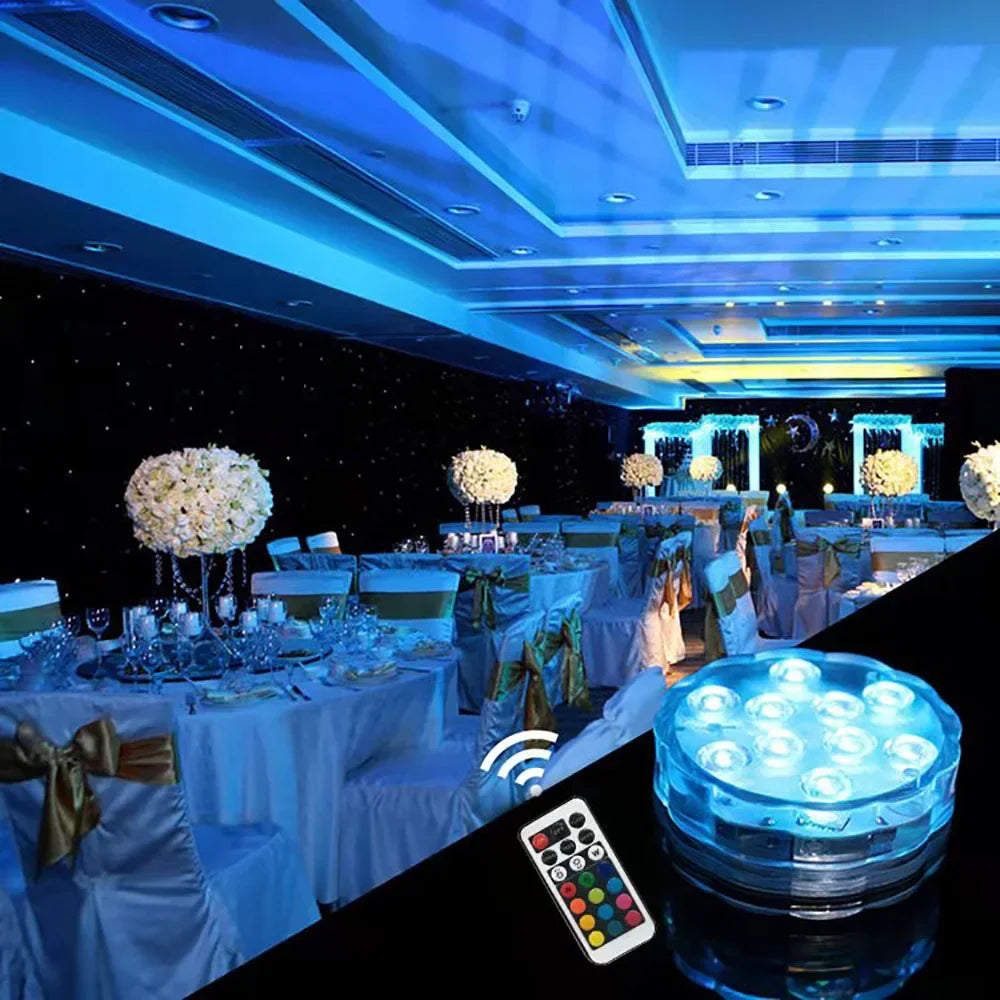 Underwater pool lighting with 10 LEDs