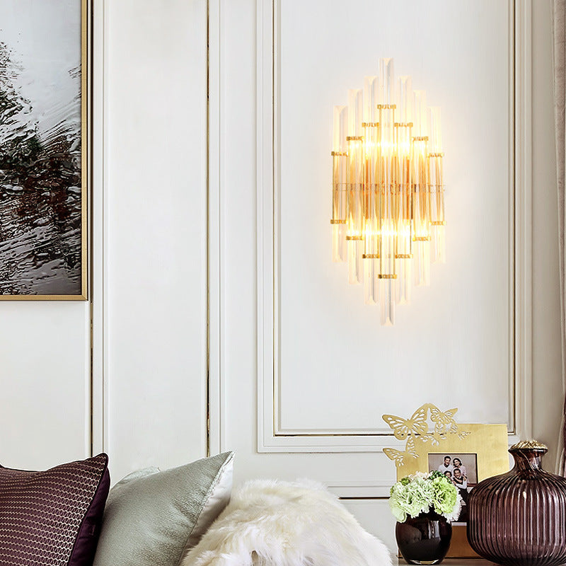 Elegant Crystal Wall Sconce with Artful Design