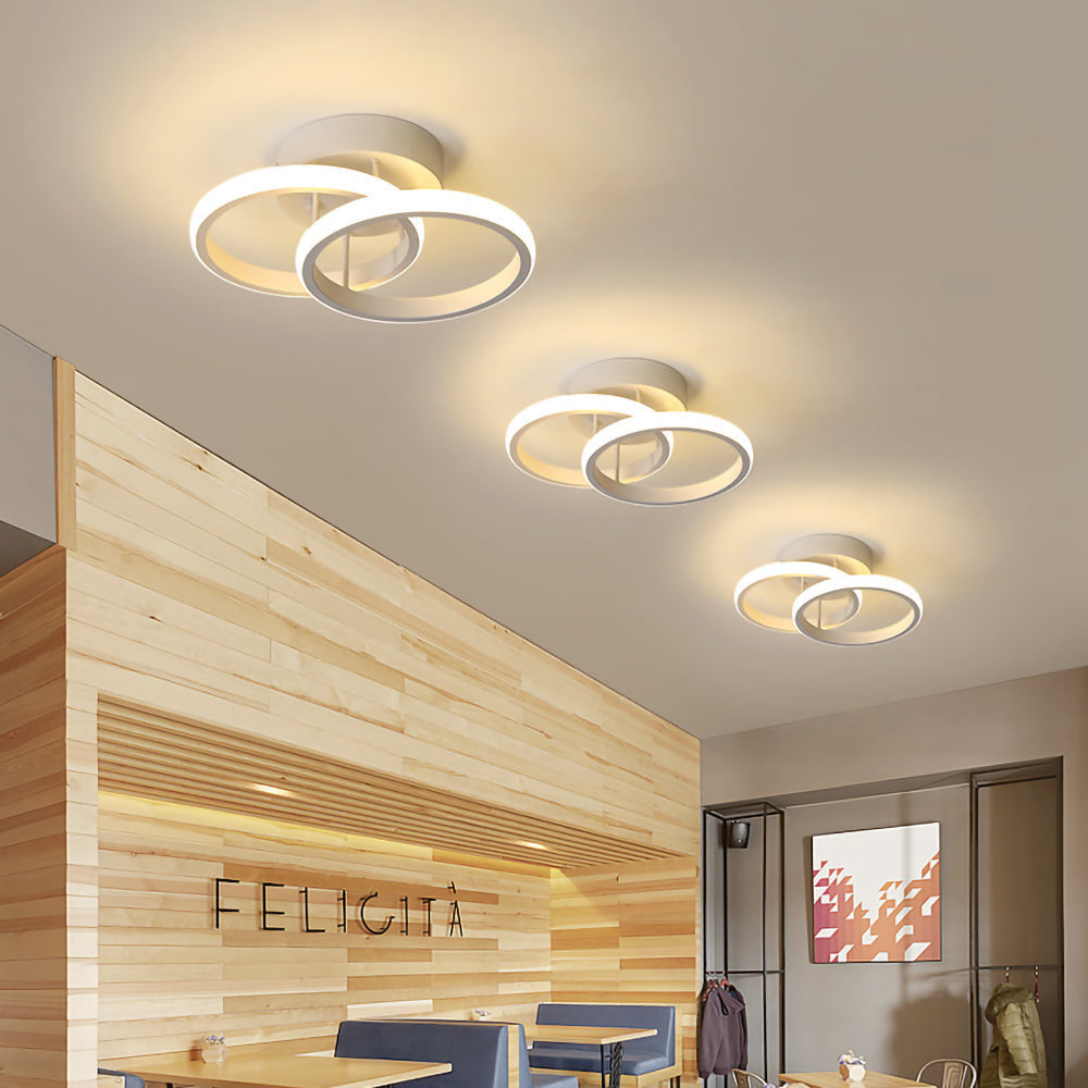 BowLift | Ceiling Light with LED Black Metal Frame