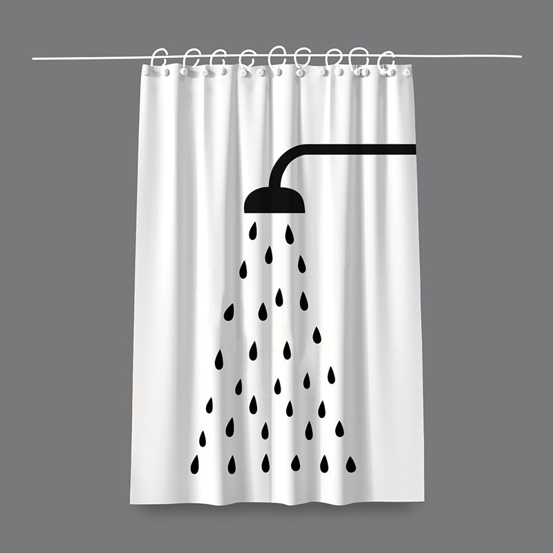 Artistic Cat-Themed Shower Curtain