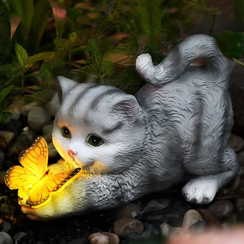 BowLift | Cat & Butterfly Solar Light Garden Decor