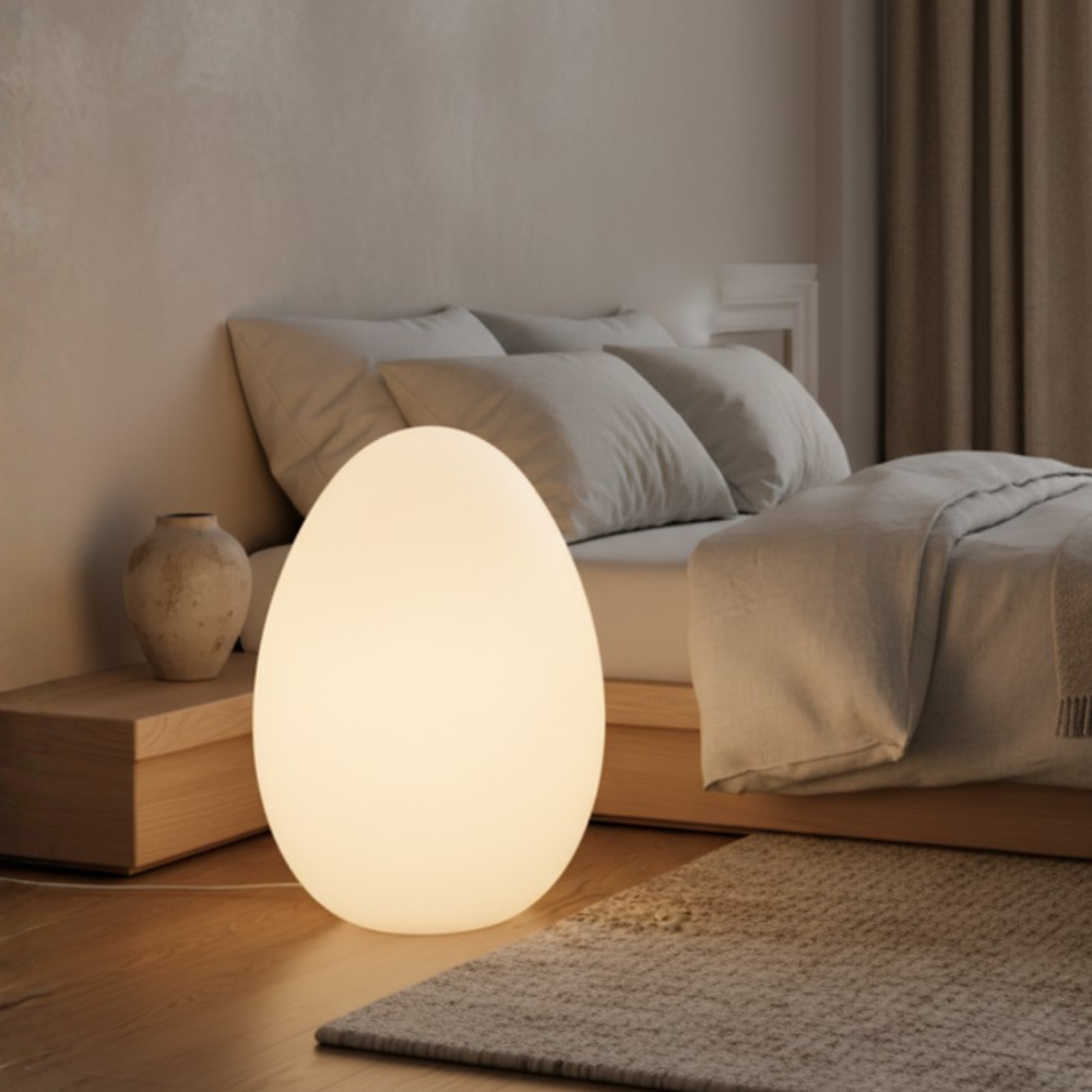 SolStone Sculptural Egg Floor Lamp