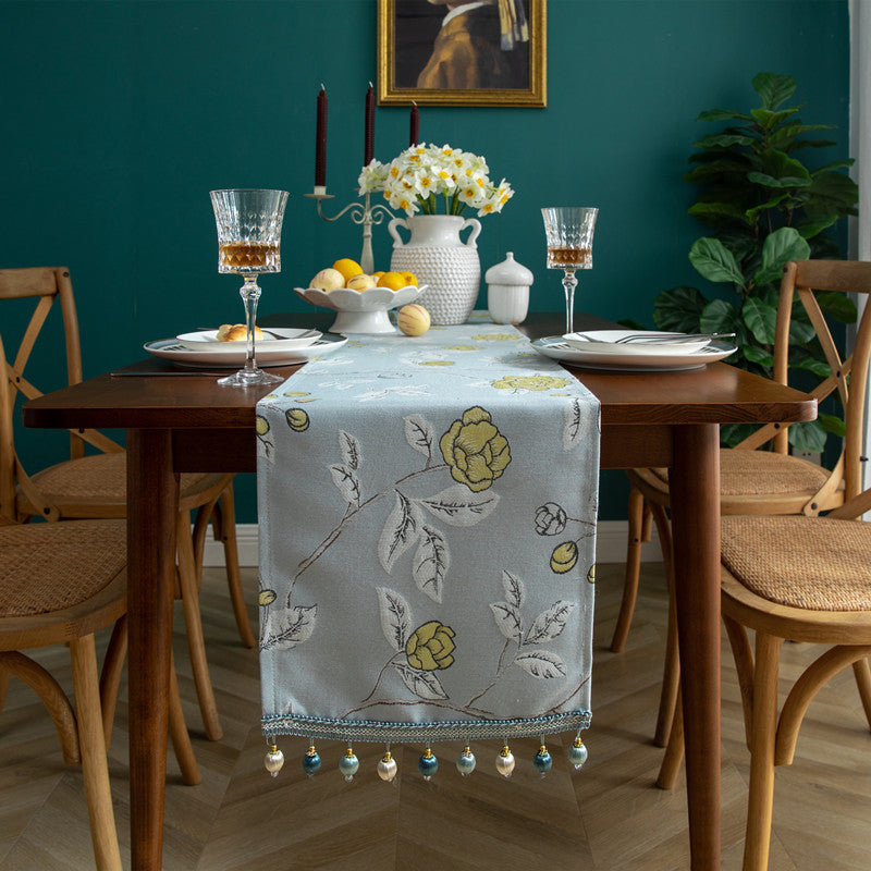 Floral Leaf Pattern Table Runner