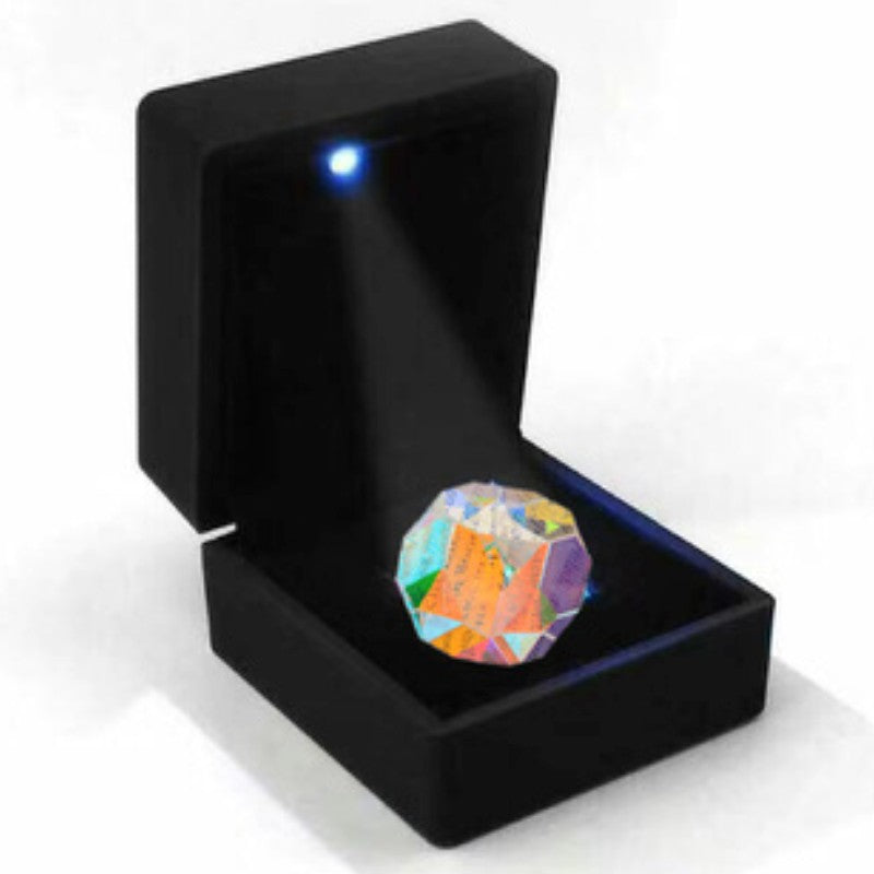 Skanto | Crystal Prism with LED Gift Box, for Teaching, Play, Photography