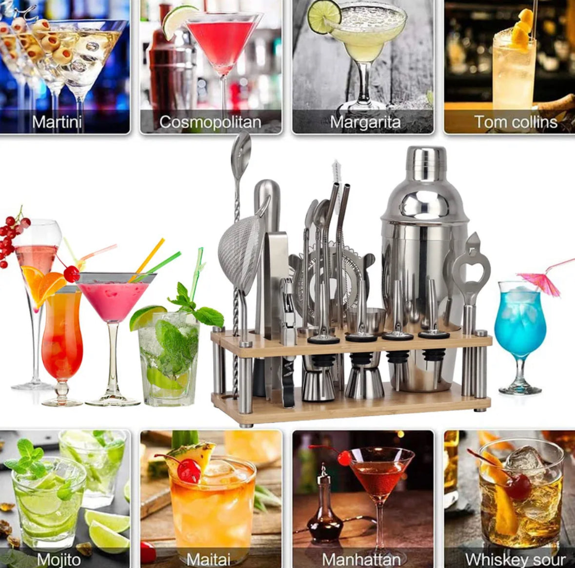 Skanto | 23-Piece Professional Bartender Set - ShakerPro