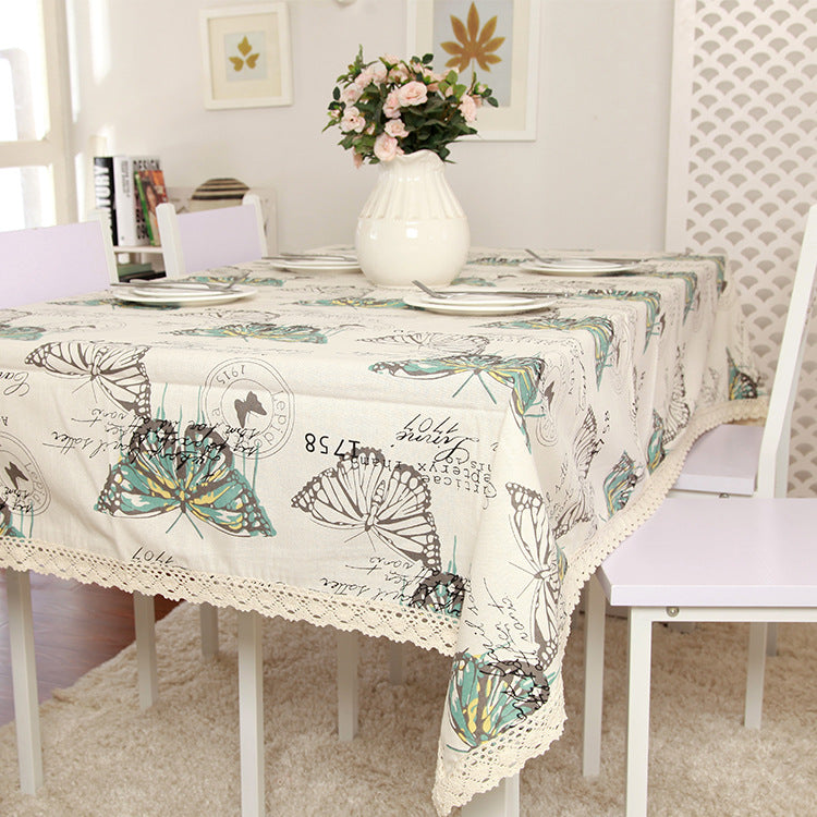 Decorative Butterfly Print Tablecloth