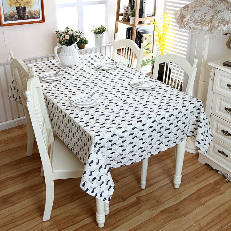 Whale Print Tablecloth