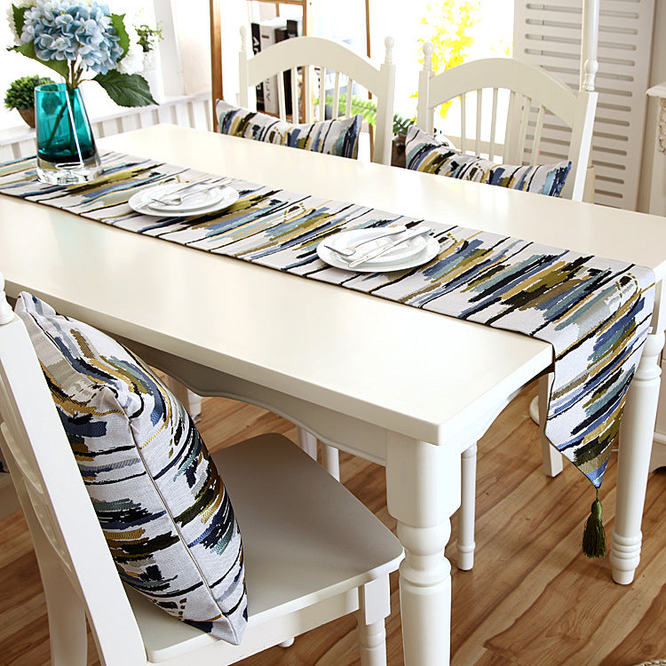 Artistic Striped Table Runner