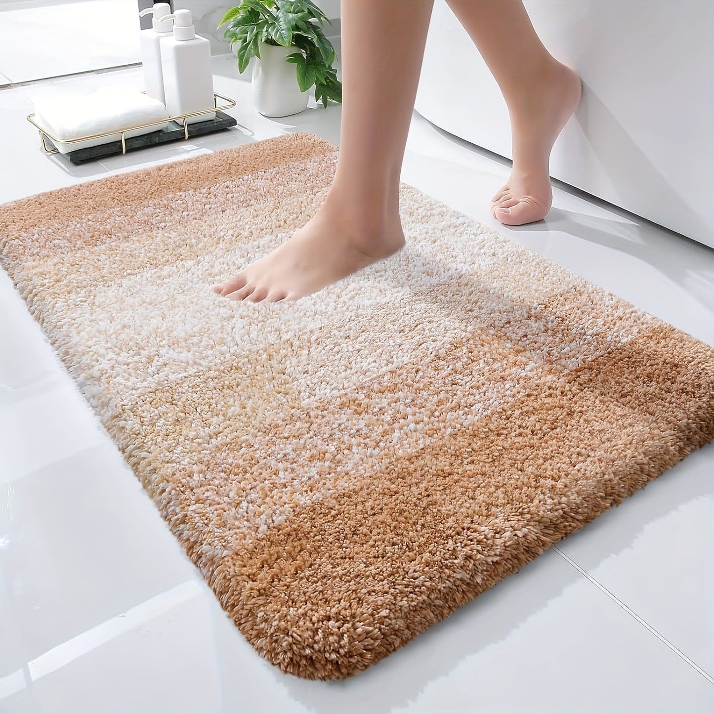 BowLift 丨 Imitation Cashmere Bathroom Mat Water Absorbent Non-slip