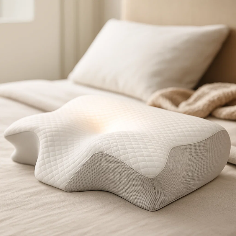 Skanto | Memory Foam Cervical Pillow | Ergonomic 2-in-1 Design for Neck Pain Relief & Comfortable Sleep