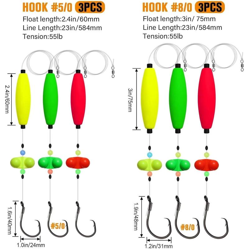 BowLift | Pre-Rigged Catfish Float Rigs with Rattle Beads