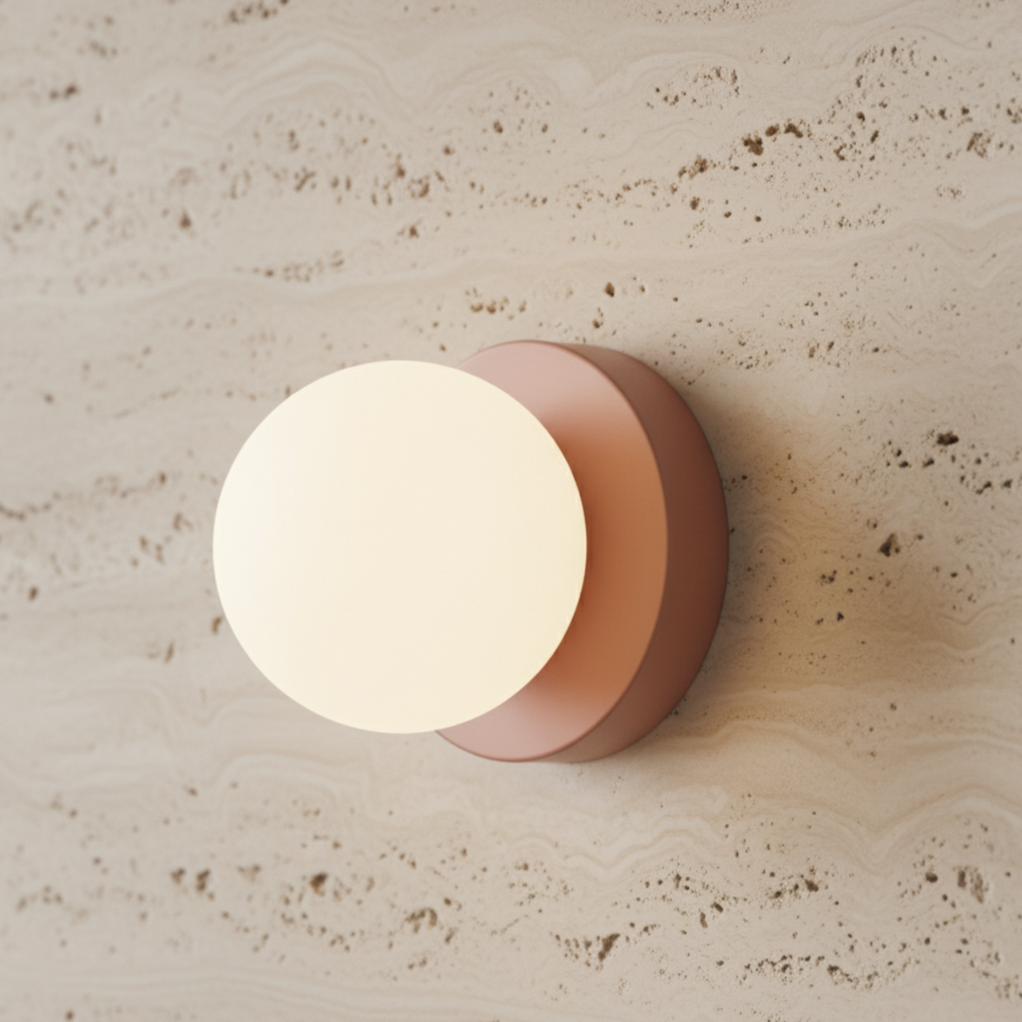 Round Frosted Glass Globe Ceiling Sconce