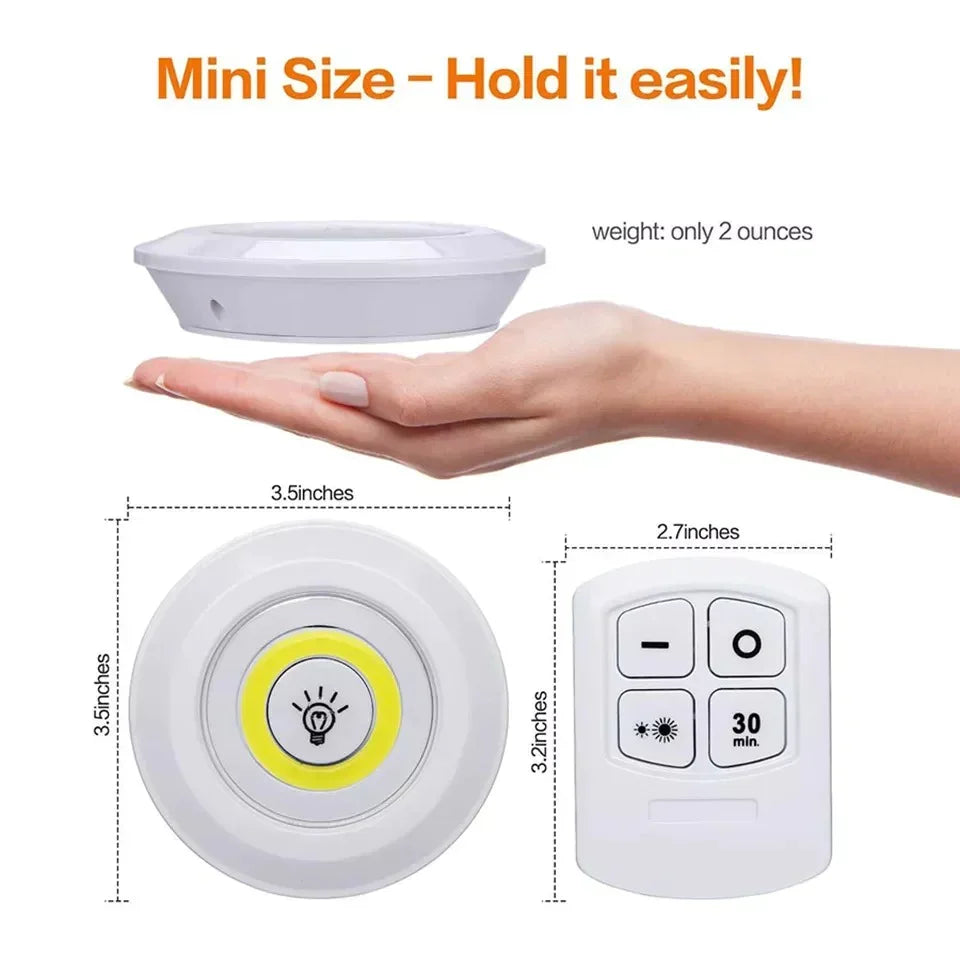 3 Pack Wireless LED Cabinet Lights with Remote Control Karnz