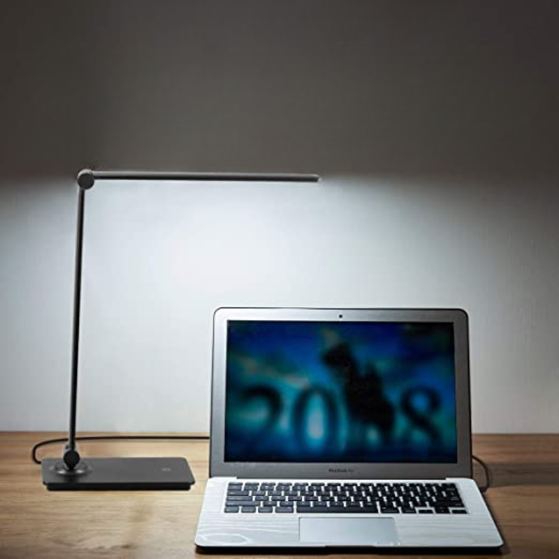Kalsten | LED desk lamp, touch control desk lamp with 3 brightness levels, dimmable office lamp with adjustable arm, foldable table lamp for desk bedroom nightstand office