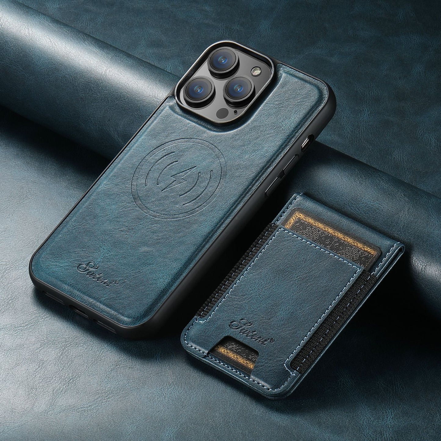 Skanto Leather Phone Case with Card Holder and MagSafe Compatibility