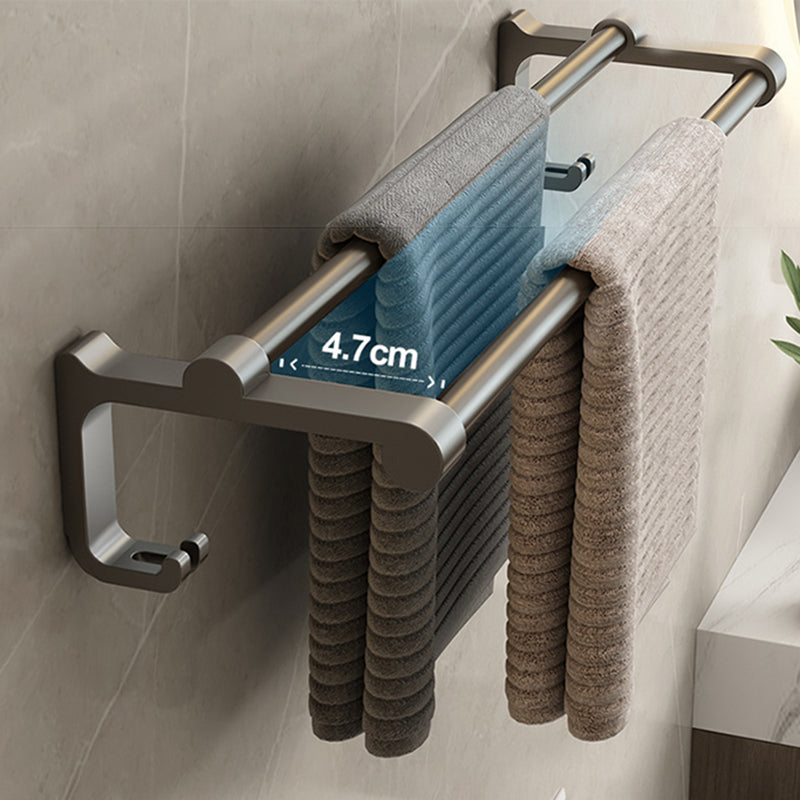 Contemporary Bathroom Accessory Set Grey Aluminium Bathroom Accessory Set