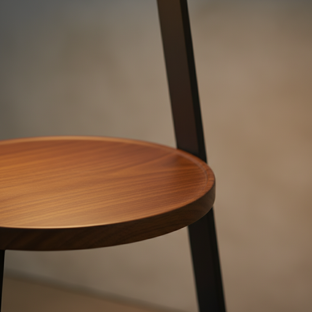 Floor Lamp with Wireless-Charging Side Table