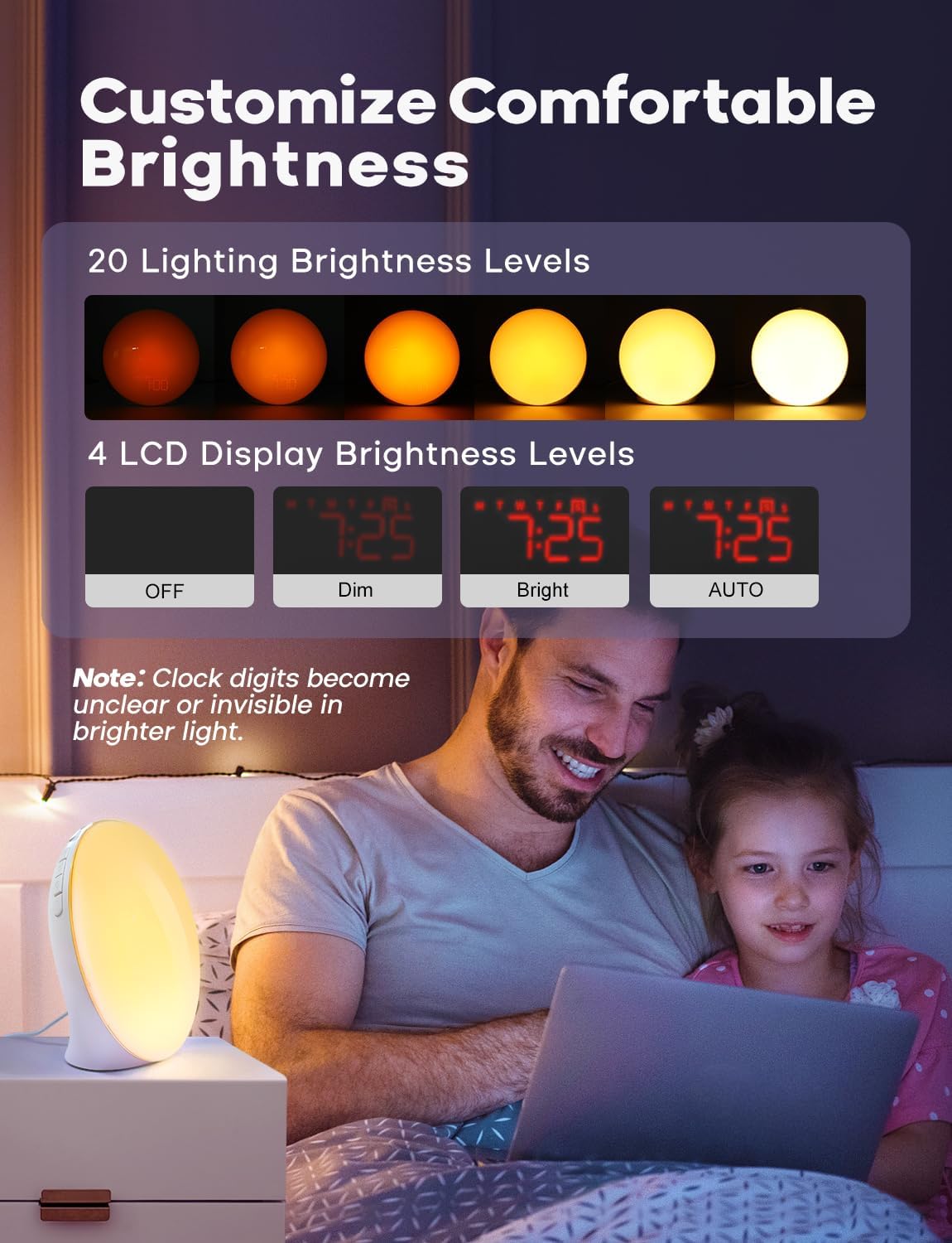 Skanto | GlowRise Natural Sunrise Alarm Clock with Sunrise & Sunset Simulation