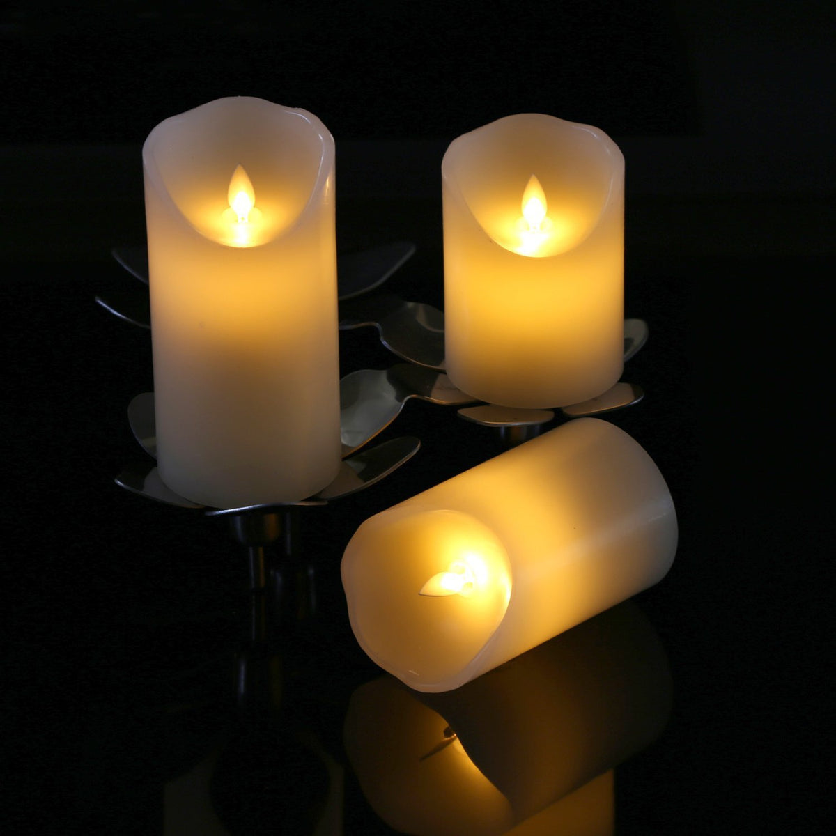Realistic Flameless LED Pillar Candle Collection with Flickering Warm Glow and Dripping-Wax Edge Acalora