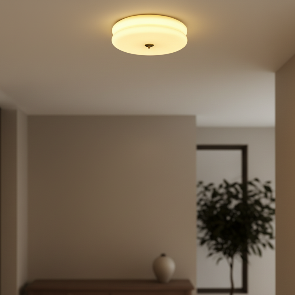 Art Deco Glass Flush Mount Ceiling Light