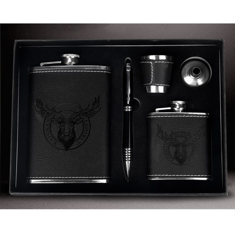 9oz High-quality 304 Stainless Steel Hip Flask Set Whiskey Wine Alcohol Beverage Bottle Travel Drinkware For Gifts