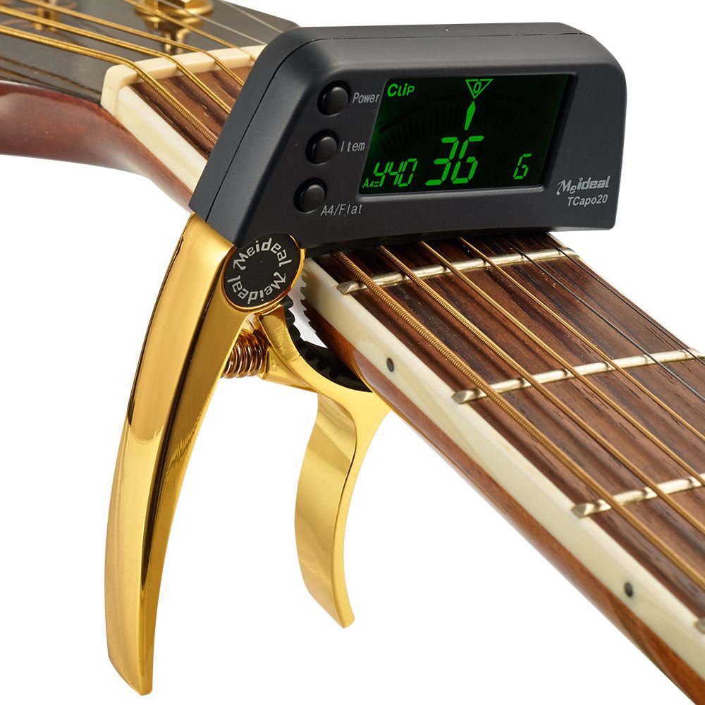 Capo & Tuner „TuneGrip“ – 2-in-1 Guitar Accessory with LCD Screen