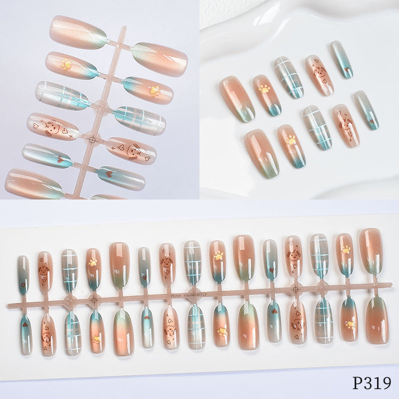 Artistic Decorative Press-On Nail Set Acalora