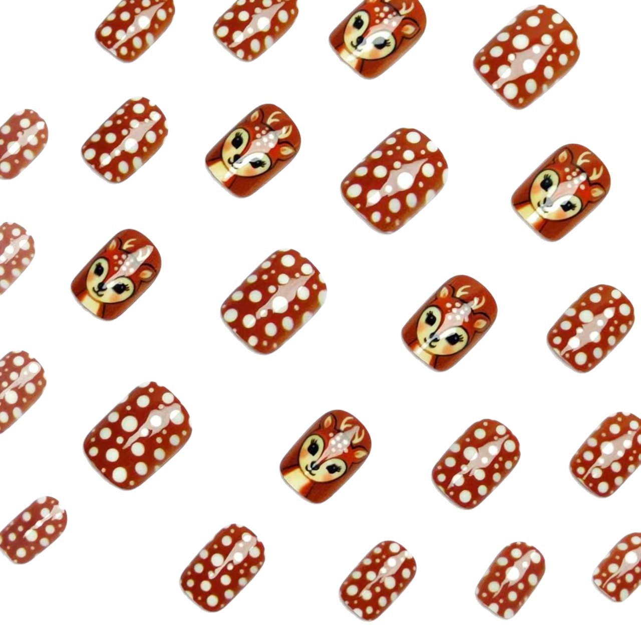 Artistic 3D Reindeer-Themed Nail Art Acalora