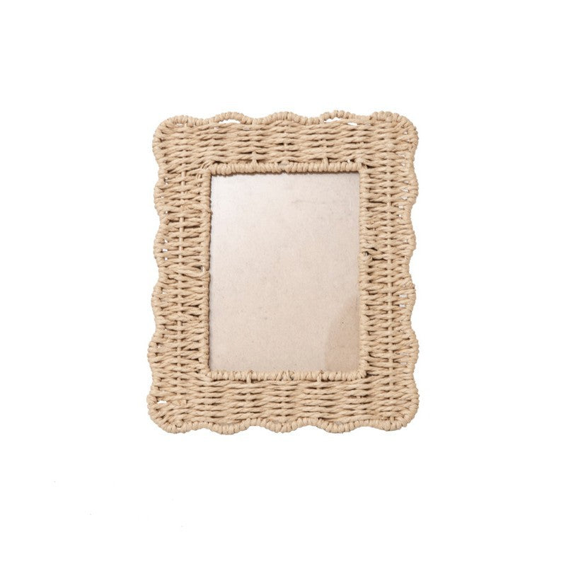 Playful picture frame in rattan style Acalora