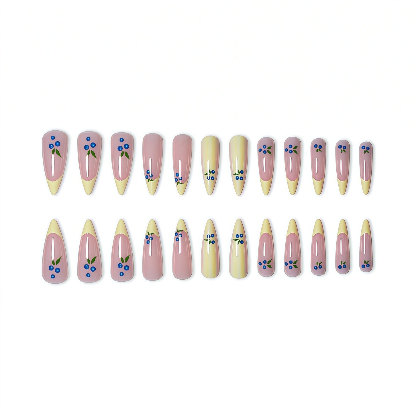 Artistic Stiletto Press-On Nail Art Set Acalora