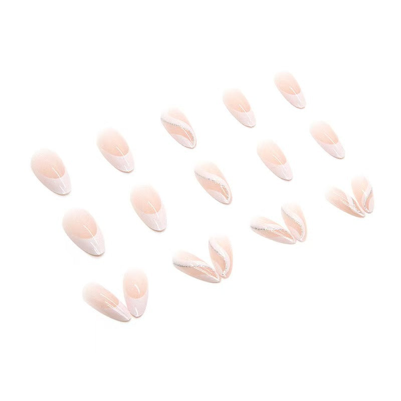 Elegant Stiletto Nail Art Set with Glitter Accents Acalora