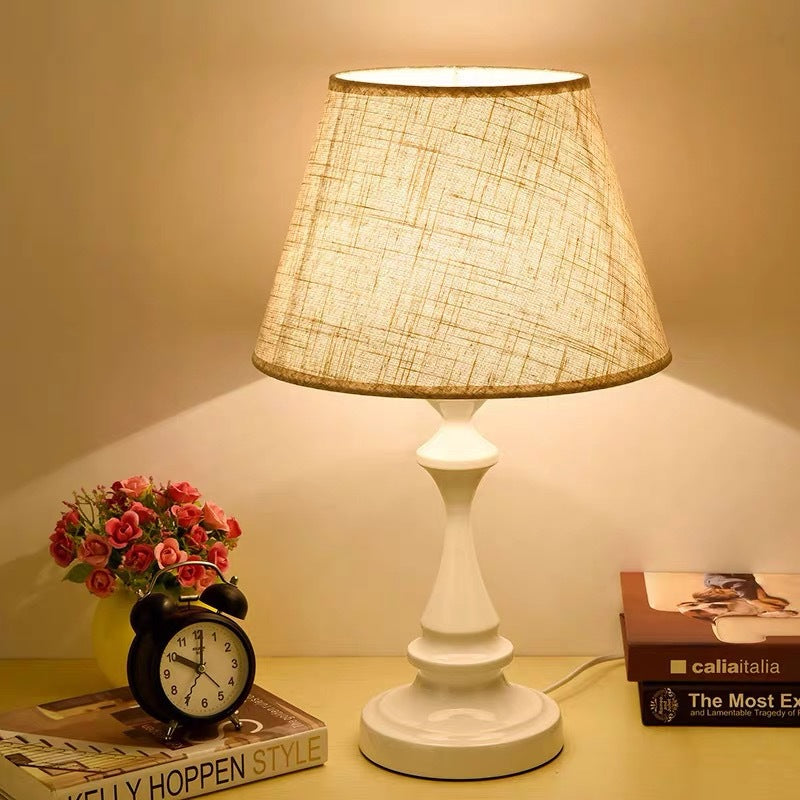 Touch-Control Fabric Shade Table Lamp