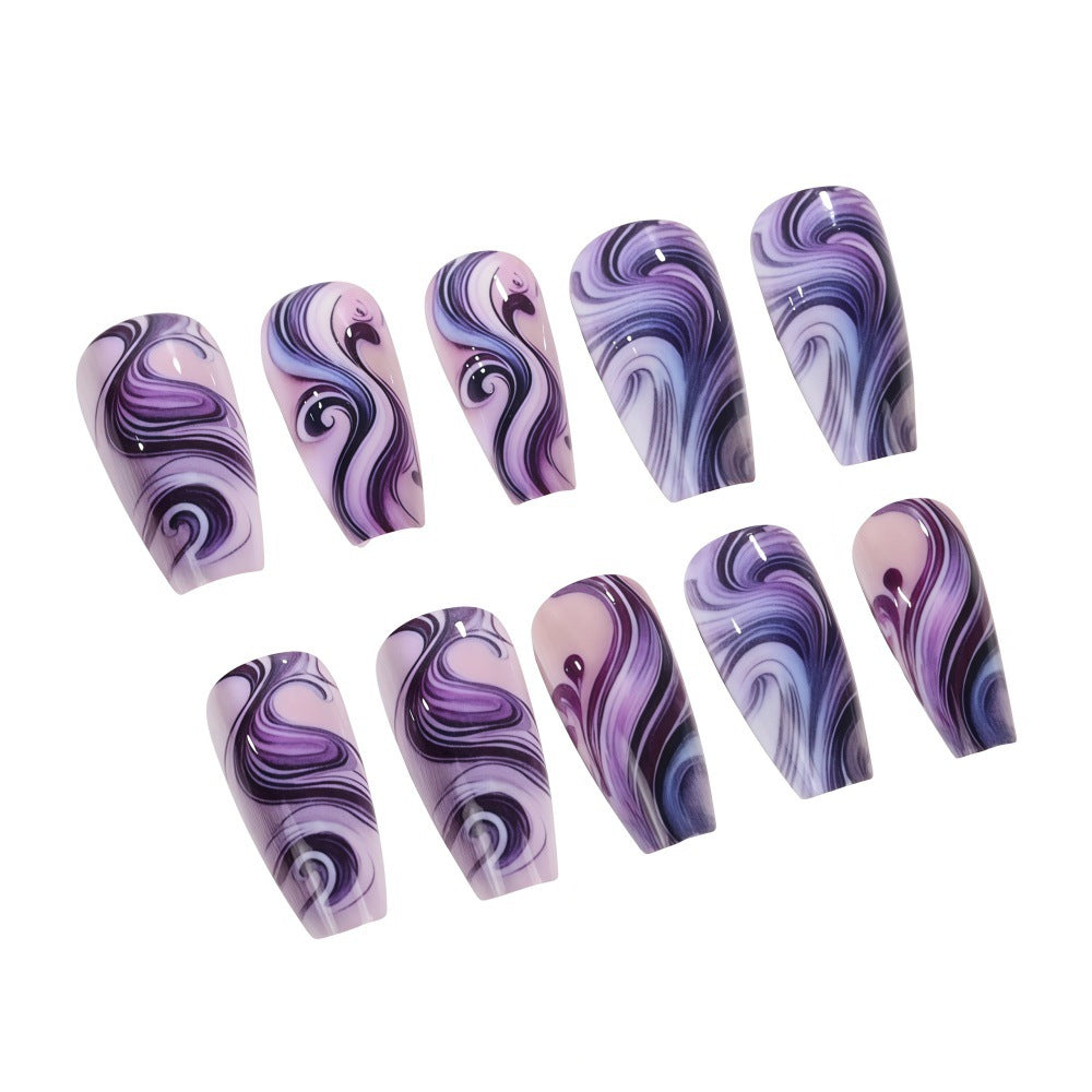 Artificial nails with elegant marble design Acalora