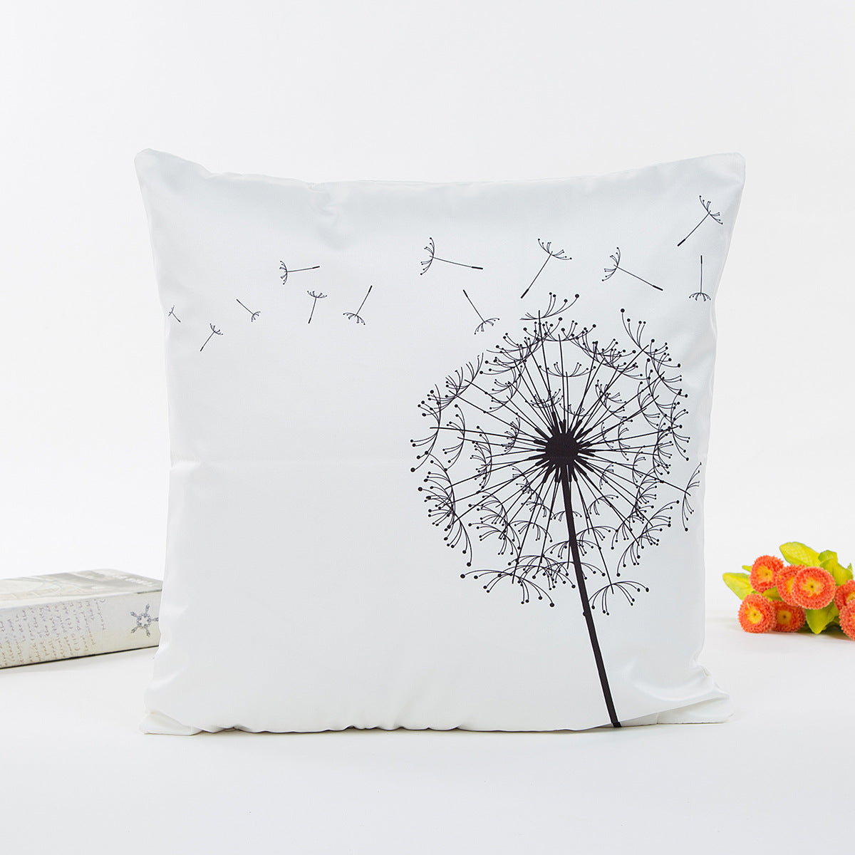 Artistic Dandelion Print Throw Pillow