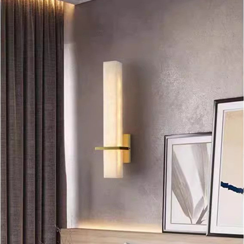 Modern Vertical Wall Sconce with Frosted Illumination