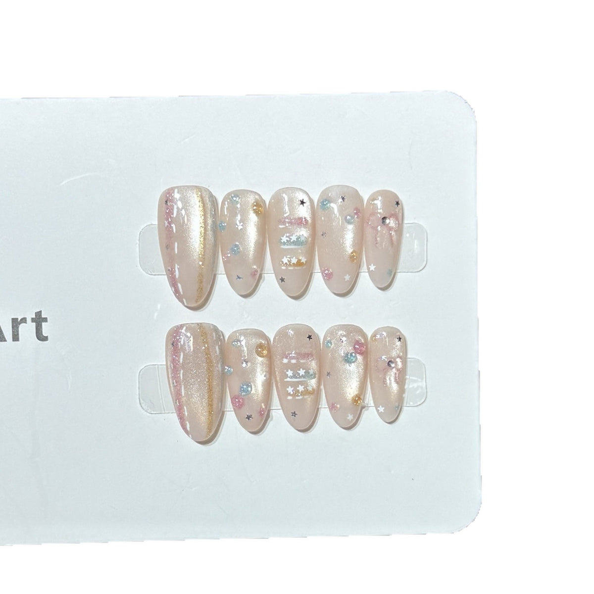 Starry Galaxy-Inspired Press-On Nail Art Set Acalora