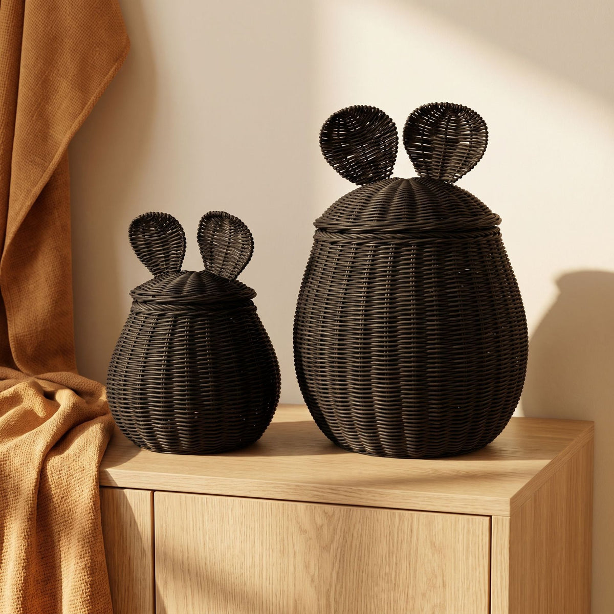 Decorative Woven Storage Basket with Lid Acalora