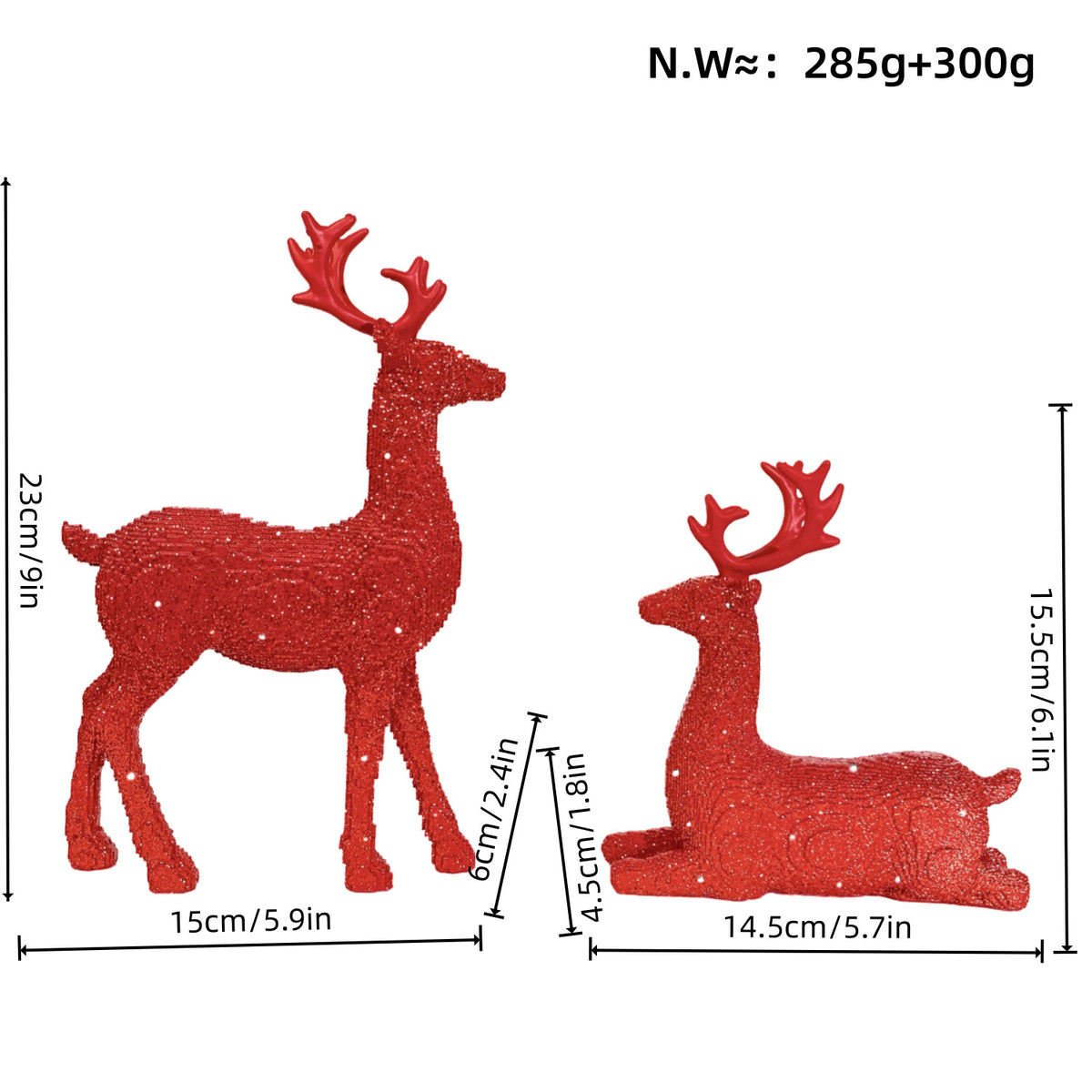 Elegant Christmas decoration in the form of reindeer Acalora