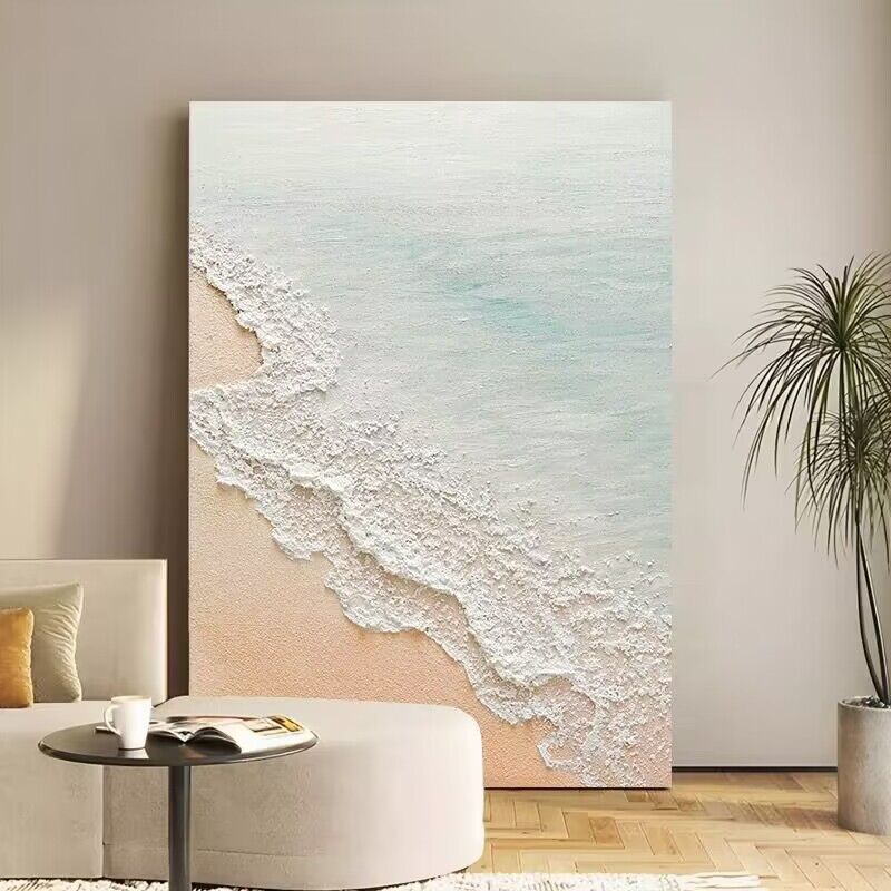 Textured Coastal Beach Canvas Art