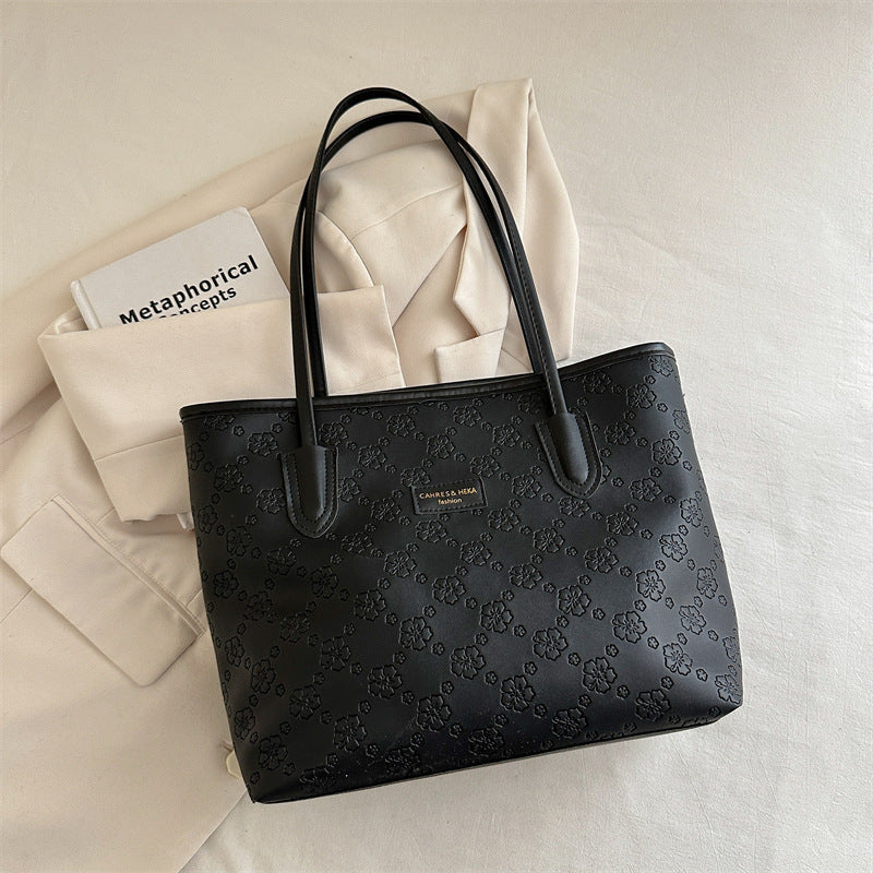 Floral Embossed Tote Bag Acalora