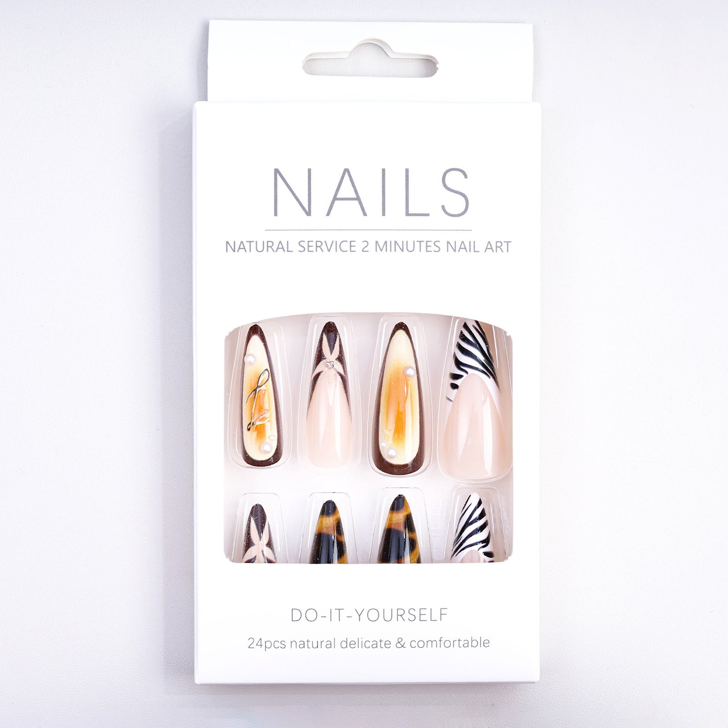 Artificial nails with elegant droplet and animal designs Acalora