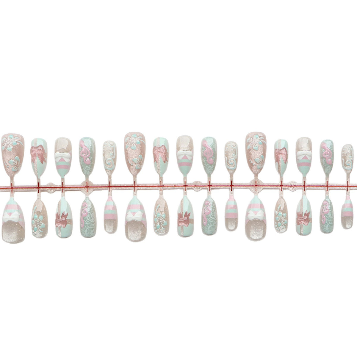 Themed Press-On Nail Art Set Acalora