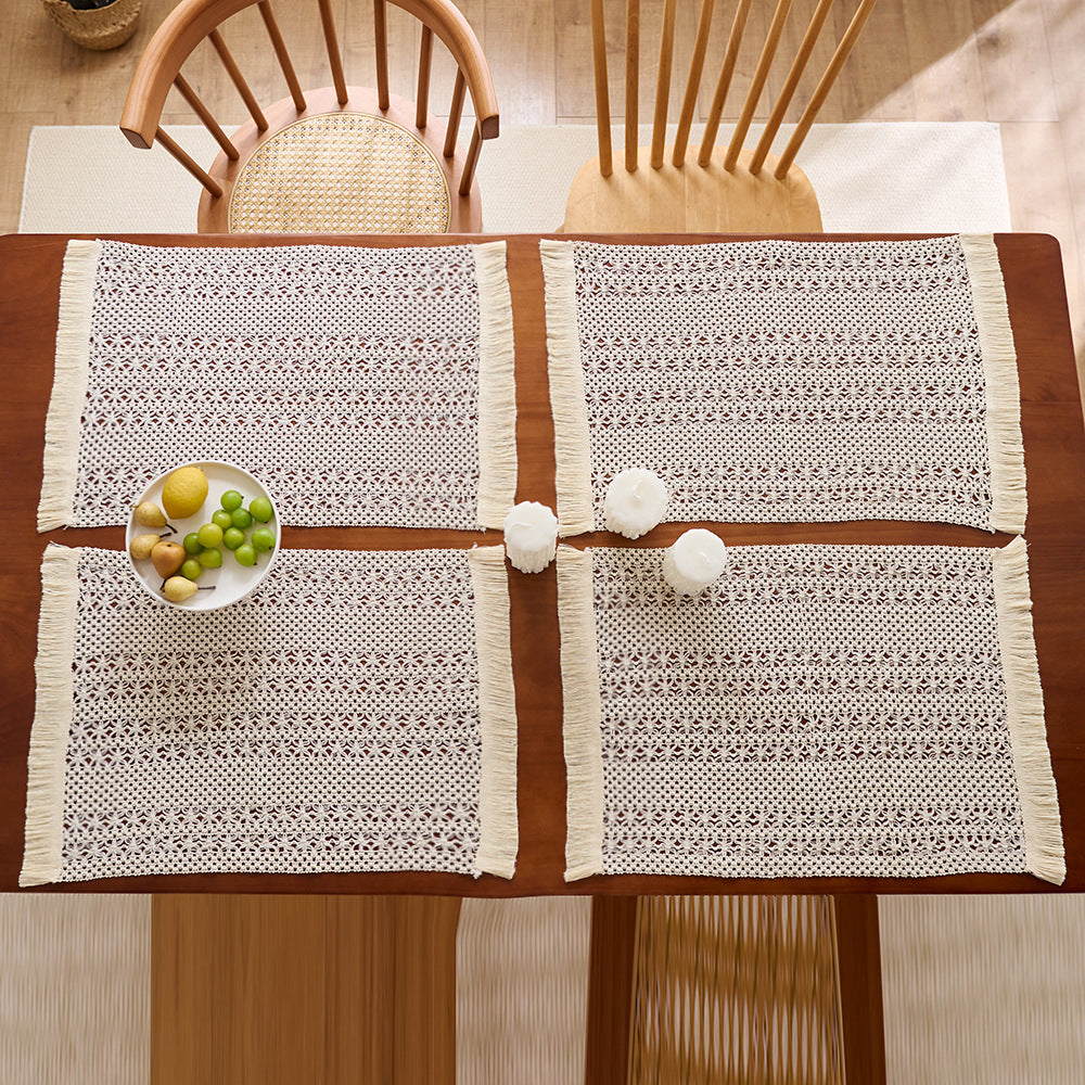 Chic Fringed Table Placemats