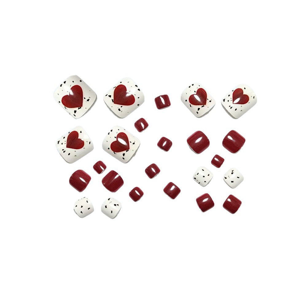 Artificial nails in romantic heart design Acalora