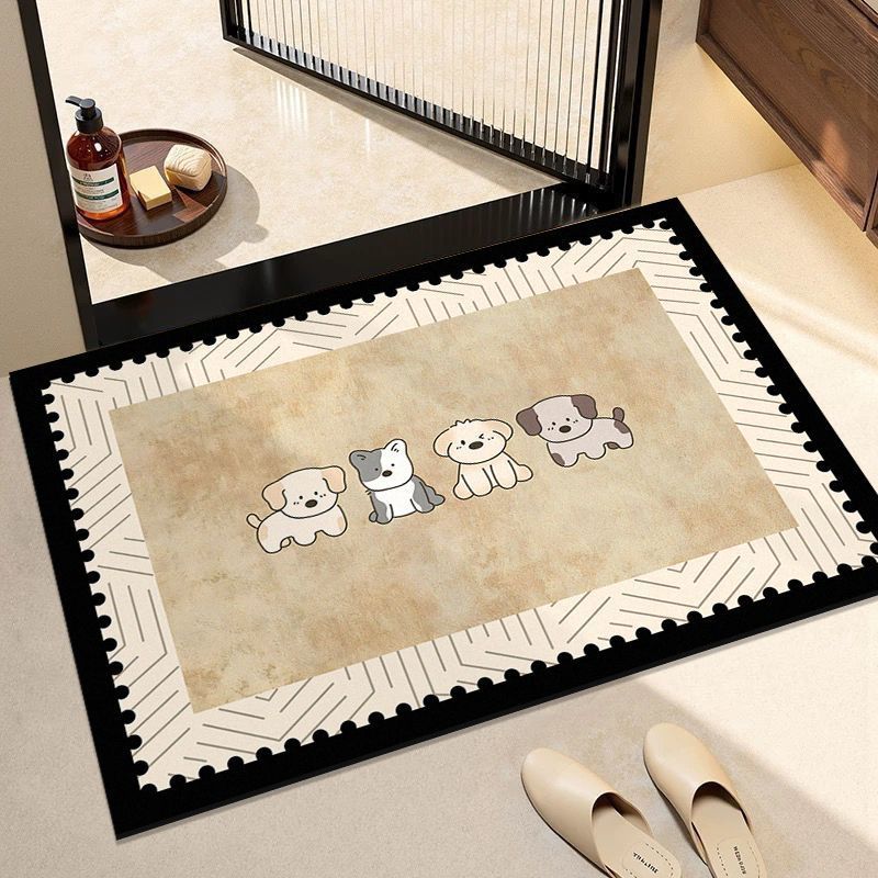 Adorable Dog-Themed Entrance Mat