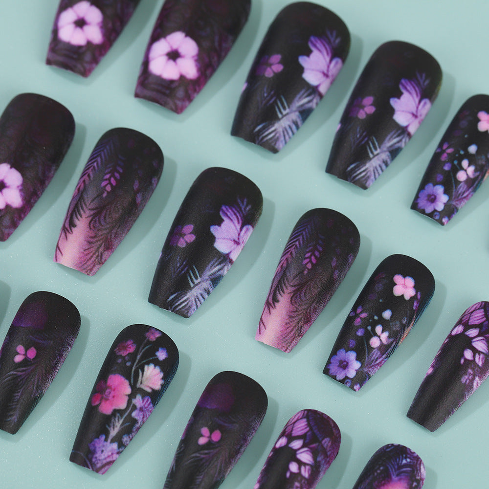 Artificial nails with floral pattern Acalora