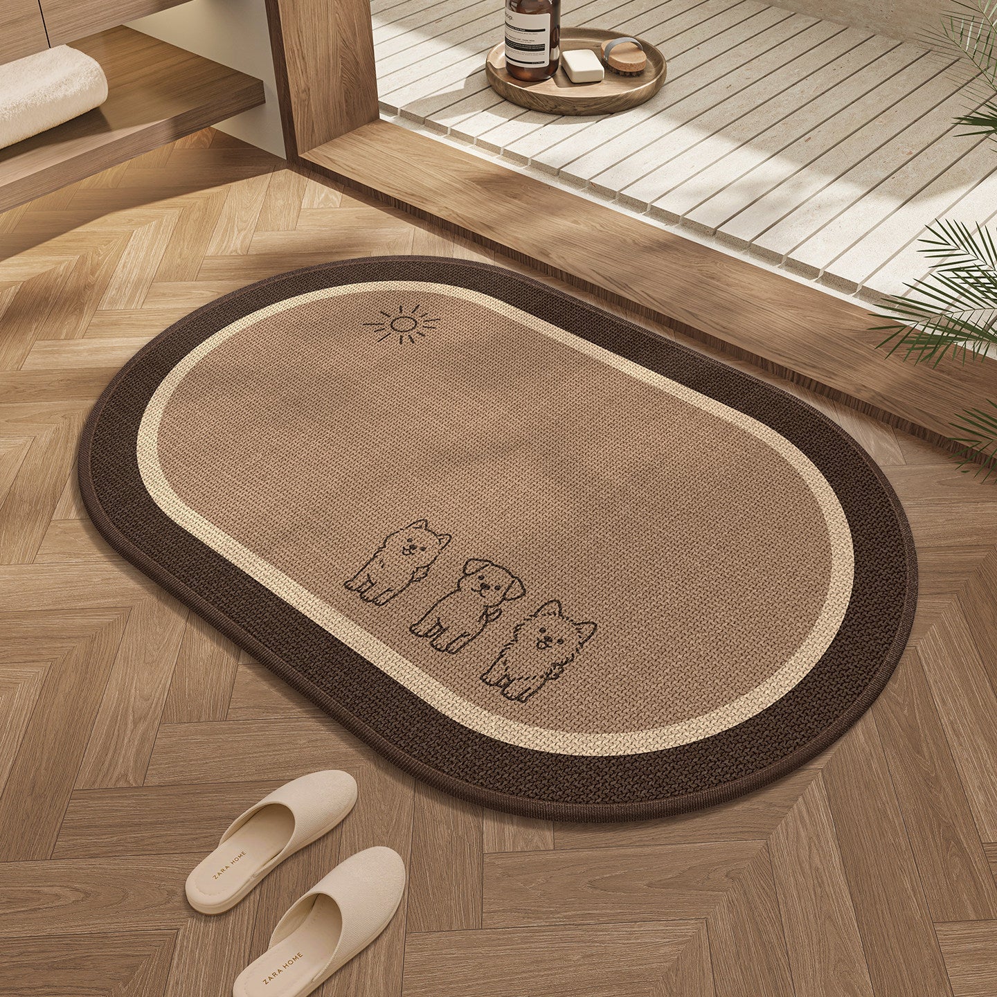 Cute Cat Design Bath Mat