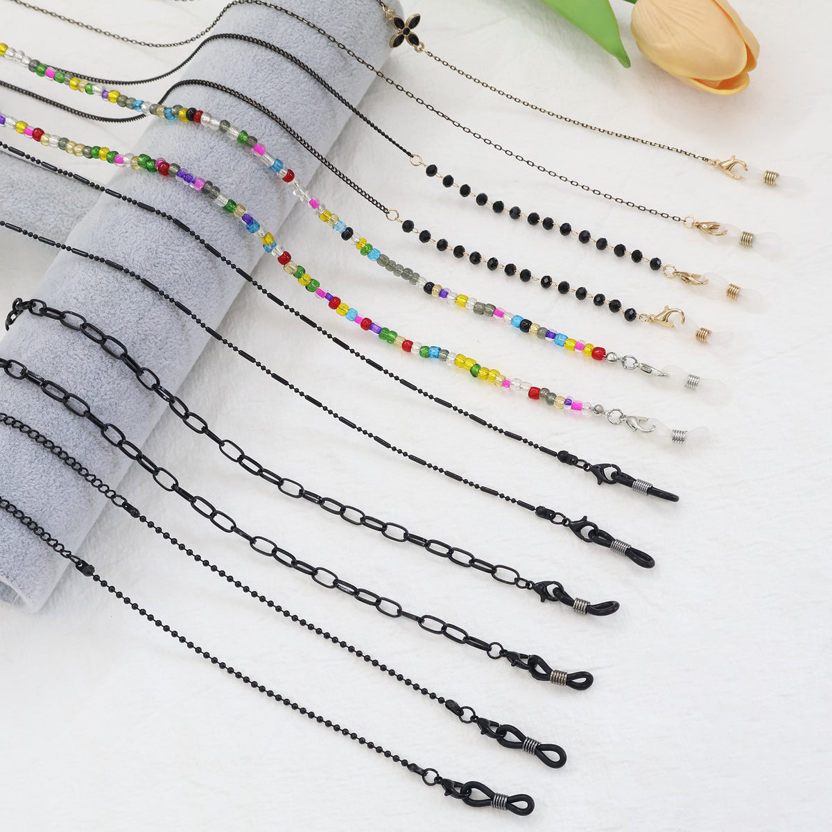 Beaded Eyewear Retainer Chain Acalora
