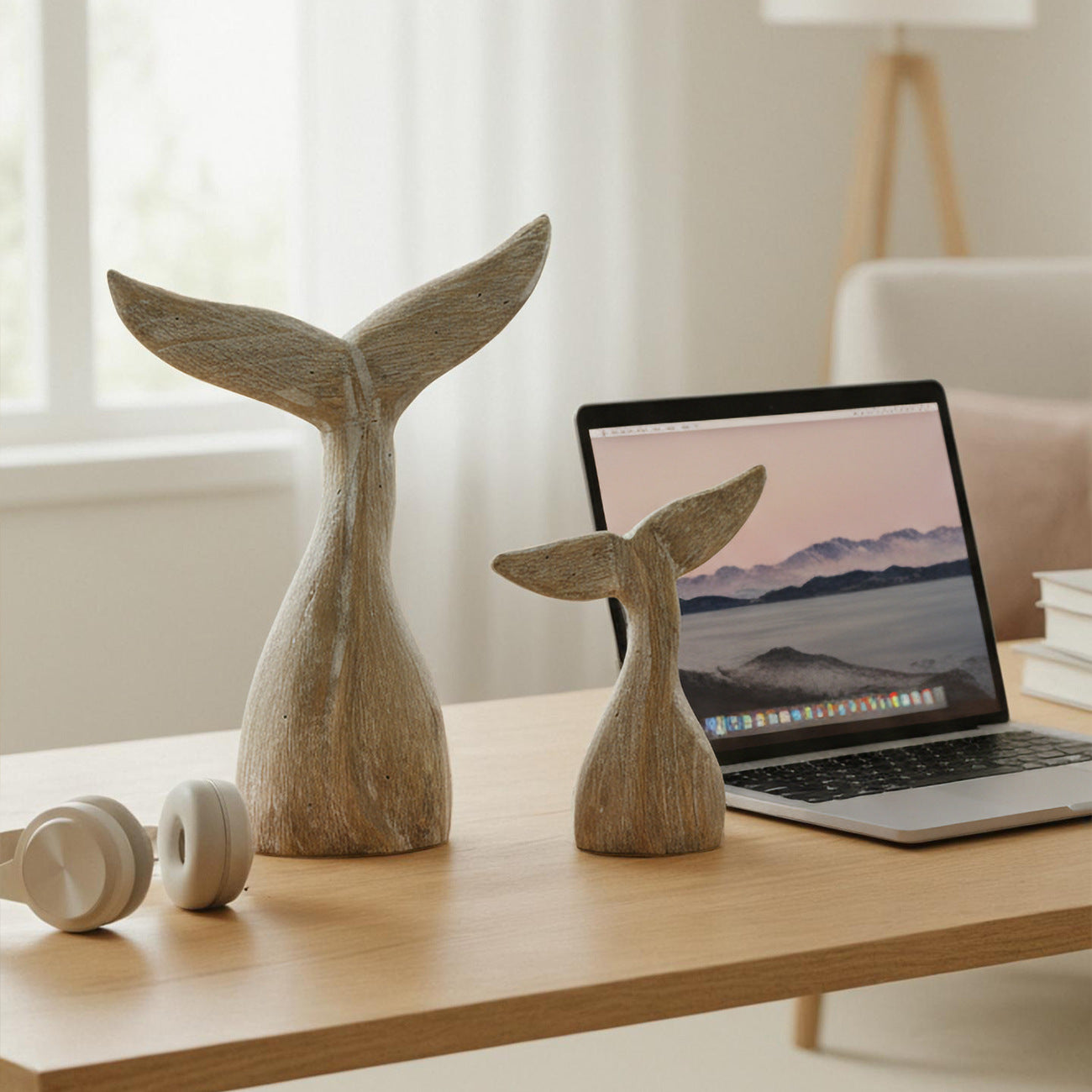 Coastal Whale Tail Sculpture